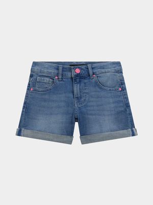 Girl's Guess Blue Denim Shorts