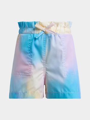 Younger Girl's Tie-Dye Paperbag Shorts