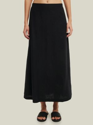 Women's Cotton On Black Haven Maxi A-Line Skirt