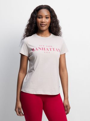 Womens TS Manhattan Graphic Stone Top