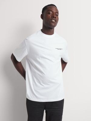 Men's Markham Blurred Graphic White T-Shirt