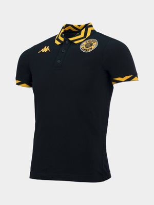 Mens Kappa Kaizer Chiefs Avrelos Am Black/Yellow Golfer