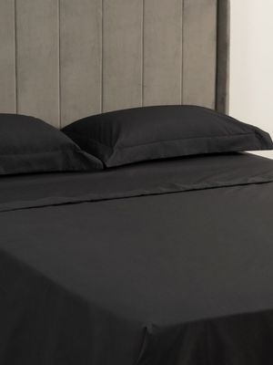 Guest House The Cool Crisp Flat Sheet 200tc Anthracite