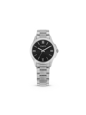 Tempo  Men's Black Analogue Watch