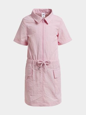 Jet Younger Girls Pink Cargo Dress