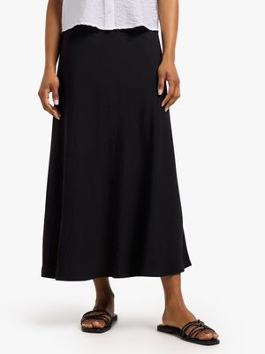 Women's Black Slip Skirt