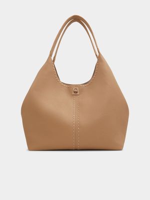 Women's Call It Spring Beige Rocker Shoulder Bag