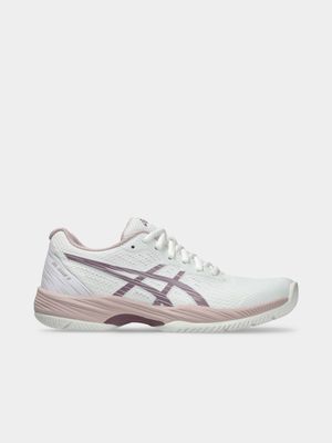 Womens Asics Gel-Game 9 White/Mauve Tennis Shoes