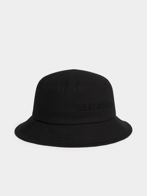 Men's Relay Jeans Basic Cotton Black Bucket Hat