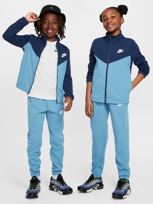 Boys Nike Nsw Poly Blue Tracksuit