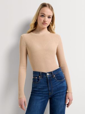 Long Sleeve Openwork Jumper