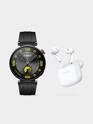 Huawei Watch GT 4 41mm Black Strap Bundle (free earbuds)