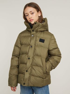 Kid's G-Star Olive Green Whistler Short Puffer Jacket