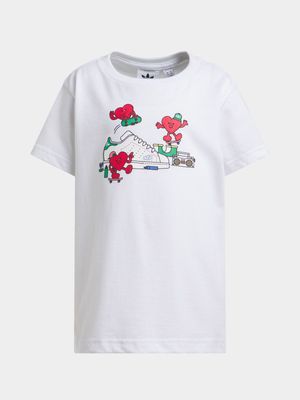 adidas Originals Unisex Kids Stan Love White T-Shirt