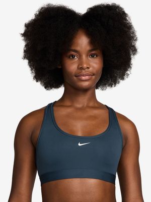 Womens Nike Swoosh Non-Padded Navy Sports Bra