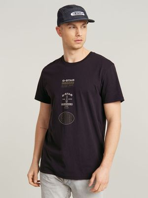 G-Star Men's Multi Logo Originals Dark Black T-Shirt