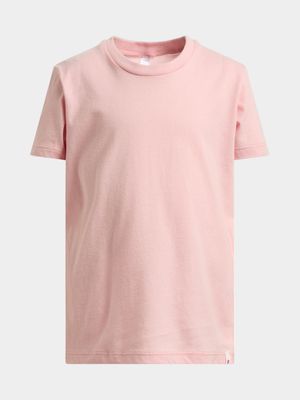 Younger Girl's Pink Basic T-Shirt