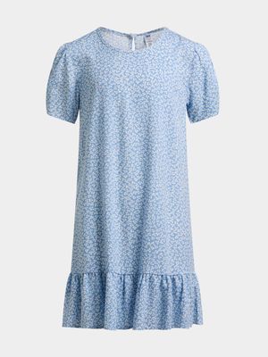 Jet Older Girls Blue Floral Dress