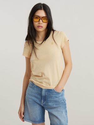 G-Star Women's Overdyed Eyben Reeds Yellow Slim Top 2.0