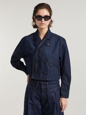 G-Star Women's Cropped Peacoat Dark Blue Jacket