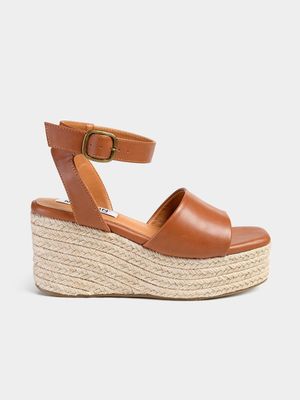 Women's Madison Tan Lauren Full Vamp Espadrille Wedges