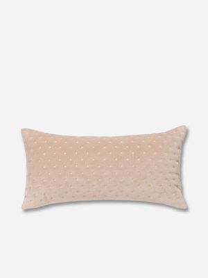 Grace Eloise Velvet Lumbar Pillow Dusty Pink 35x70