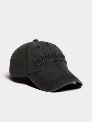 Women's Grey Distressed Berlin Peak Cap