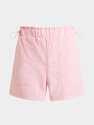 Jet Teen Girls Pink Taslon Cargo Shorts