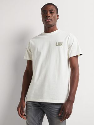 Men's Union-DNM Club TB Print Ecru T-Shirt