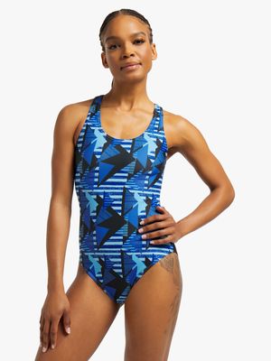 Womens TS All-over-print Blue Racerback