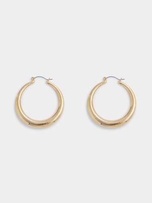 Skinny Large Tube Hoop Earrings