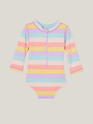 Cotton On Baby Multi Lucy Long Sleeve Ruffle Back Swimsuit