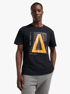 Mens APX Graphic Trainagle Tech Black Tee