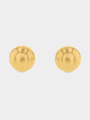 Yellow Gold Ball Studs Earrings