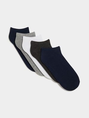 Unisex Sneaker Factory 5 Pack Multi Navy Trainer Liner