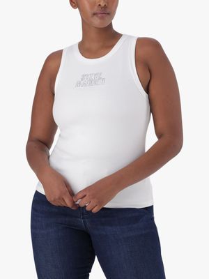 Women's Steve Madden White Aaliyah Tank Top