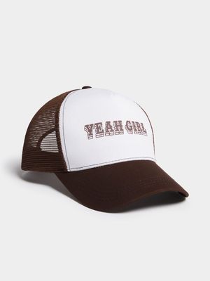 Women's Brown Yeah Girl Trucker