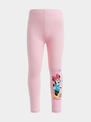 Jet Younger Girls Pink Minnie Mouse Leggings