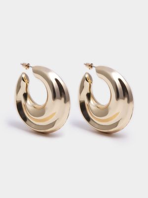 Ripple Large Hollow Hoop Earrings