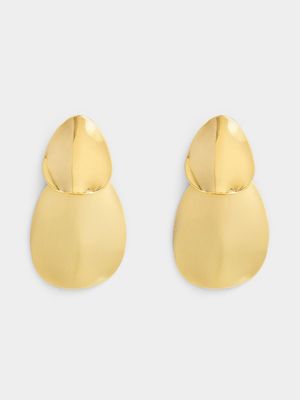 Gold Tone Double Drop Earrings