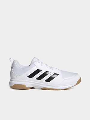 Mens adidas White/Black Ligra 7 Indoor Shoes