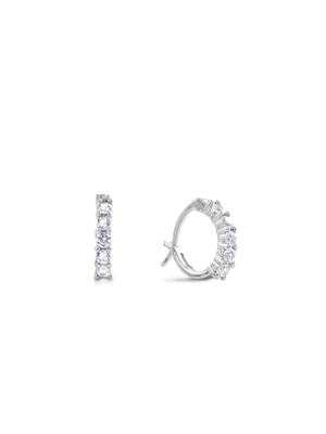 Sterling Silver Cubic Zirconia Mini Hoop