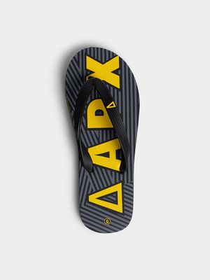 APX Fashion Grey/Yellow Flip-Flop