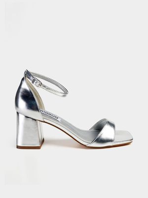 Women's Madison Silver Garbi Medium Block Heels