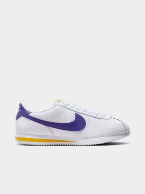 Nike Men's Cortez White/Purple Sneaker