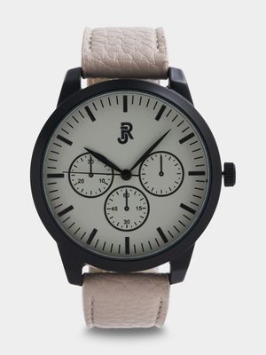 Men's Relay Jeans Classic Round Ecru/Stone PU Watch