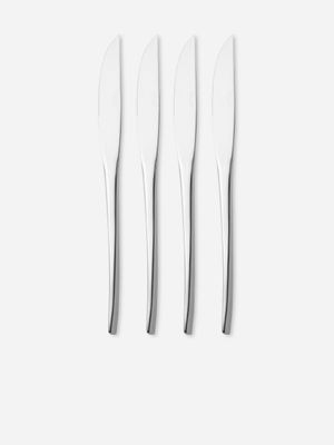 Contemp Steak Knife Hangsell Set/4 Silver