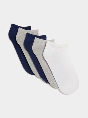 Unisex Sneaker Factory 5 Pack Multi Navy Secret Socks