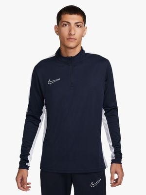 Mens Nike Dri-Fit Academy23 Long Sleeve Navy Drill Top