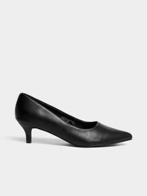 Women's Black Low Court Heels